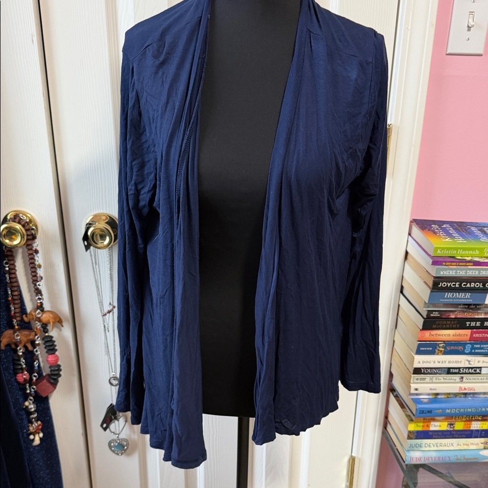 Acemi Deep Blue Open Front Cardigan
